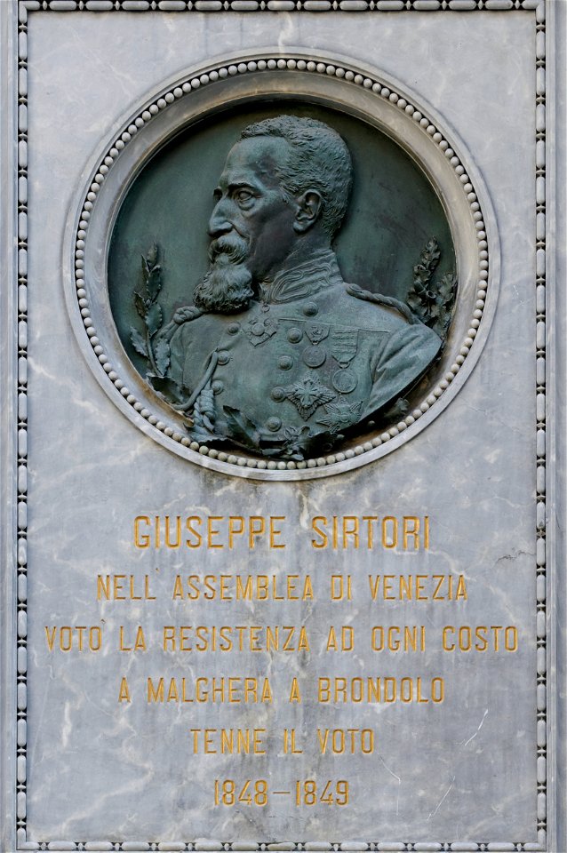 Plaque Giuseppe Sirtori Museo Correr