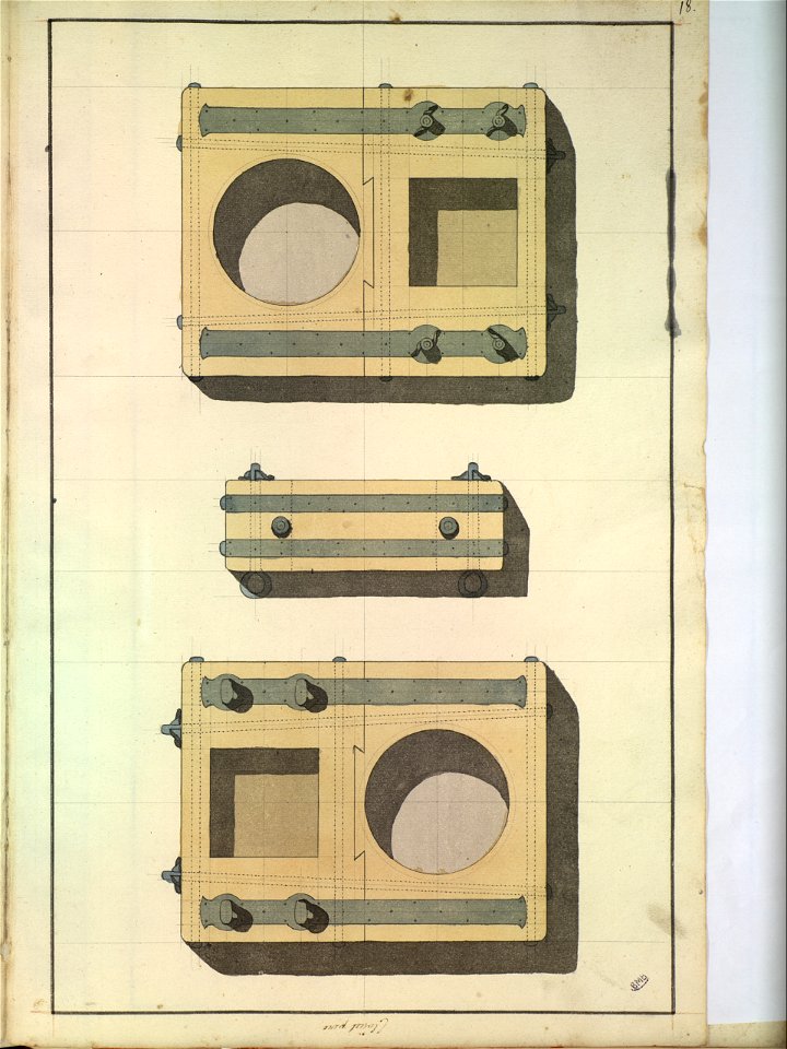 Plans d'éléments de mâture XVIIIè siècle 12