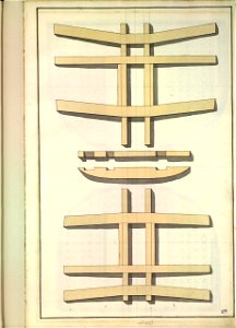 Plans d'éléments de mâture XVIIIè siècle