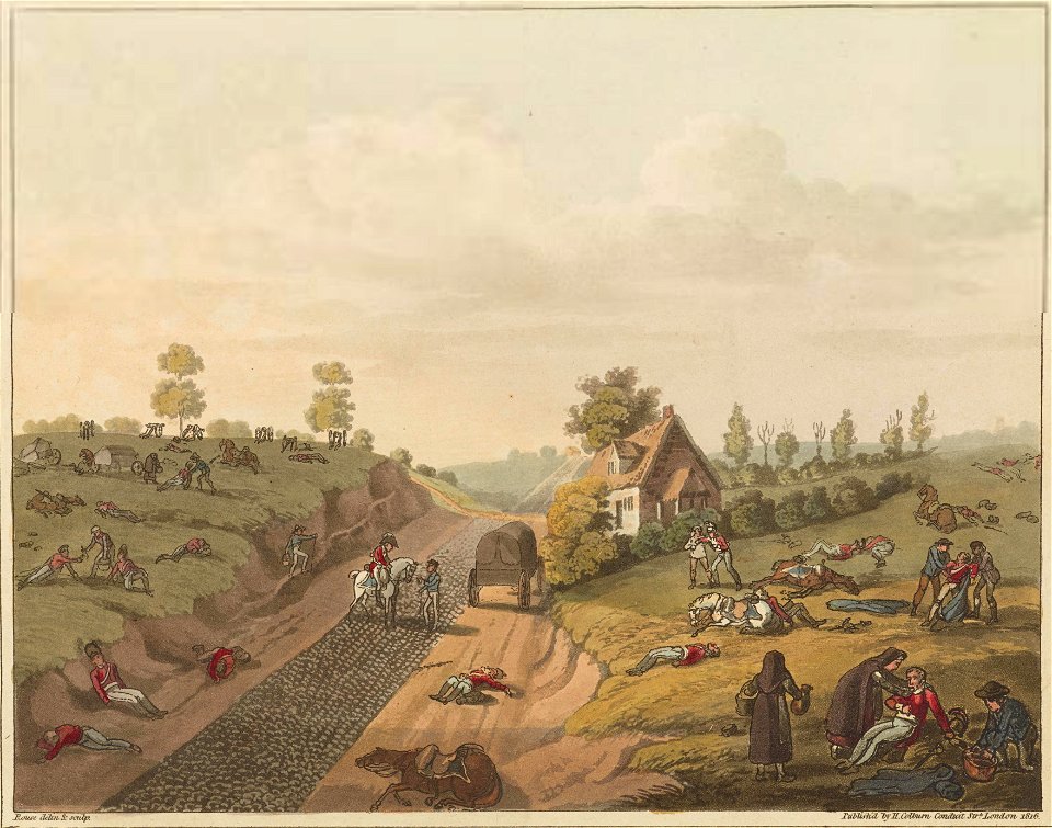 Plate I from 'An Historical Account of the Campaign in the Netherlands' by William Mudford (1817)
