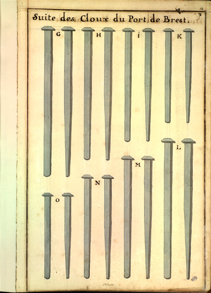 Plans des clous du port de Brest (1763) 2