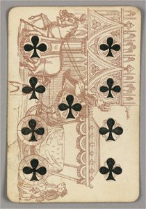 Playing Card, Nine of Clubs, late 19th century (CH 18405325)