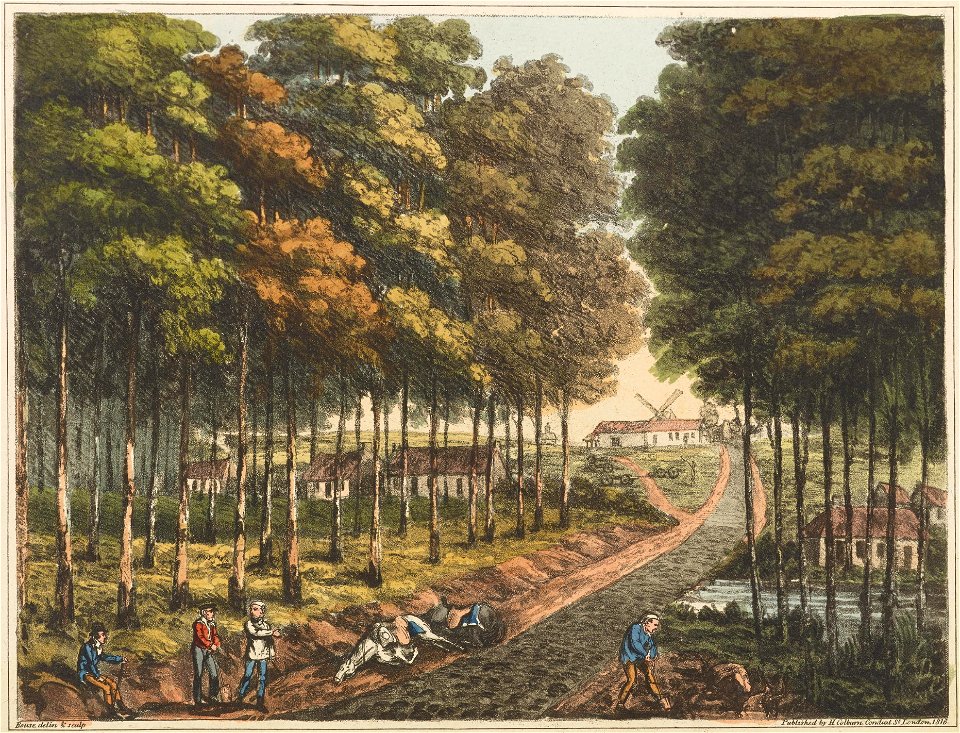 Plate F from 'An Historical Account of the Campaign in the Netherlands' by William Mudford (1817)