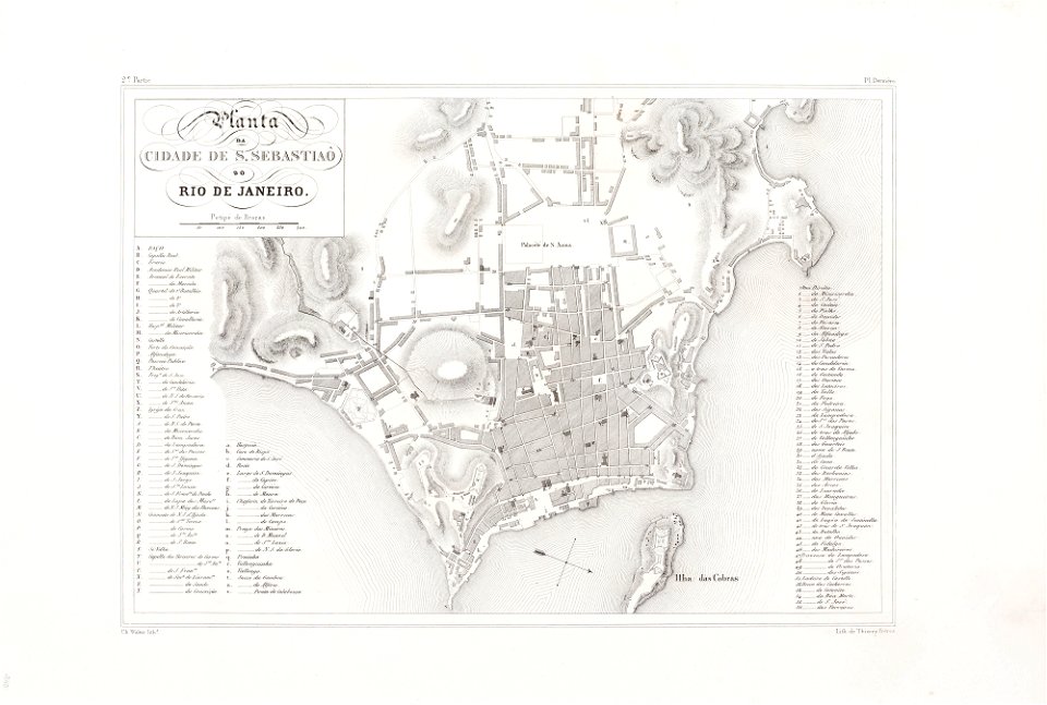 Planta da cidade de S. Sebastiaô do Rio de Janeiro, da Coleção Brasiliana Iconográfica