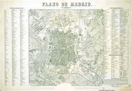 Plano de Madrid en 1866