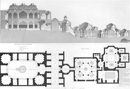 Plates on the bazar - Haji Seid Hussein and bathhouse Kashan by Pascal Coste