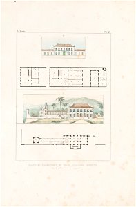 Plans et élévations de deux grandes maisons, l´une de ville et l´autre de campagne (3), da Coleção Brasiliana Iconográfica