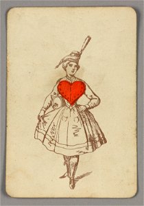 Playing Card, Ace of Hearts, late 19th century (CH 18405265). Free illustration for personal and commercial use.