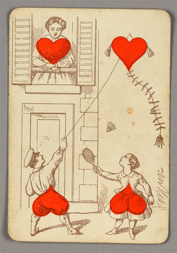 Playing Card, Four of Hearts, late 19th century (CH 18405271)