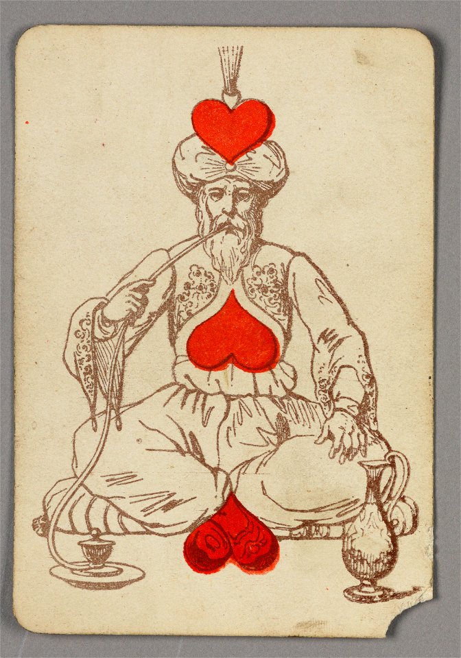 Playing Card, Three of Hearts, late 19th century (CH 18405269)