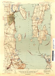 Plattsburg New York USGS topo map 1939. Free illustration for personal and commercial use.