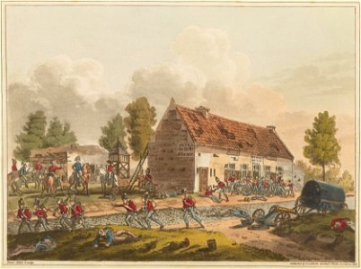 Plate N from 'An Historical Account of the Campaign in the Netherlands' by William Mudford (1817). Free illustration for personal and commercial use.
