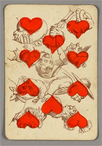 Playing Card, Ten of Hearts, late 19th century (CH 18405285)