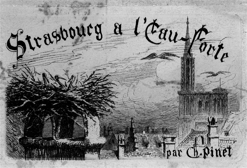 Pochette Strasbourg à l'Eau-forte par Charles Pinet