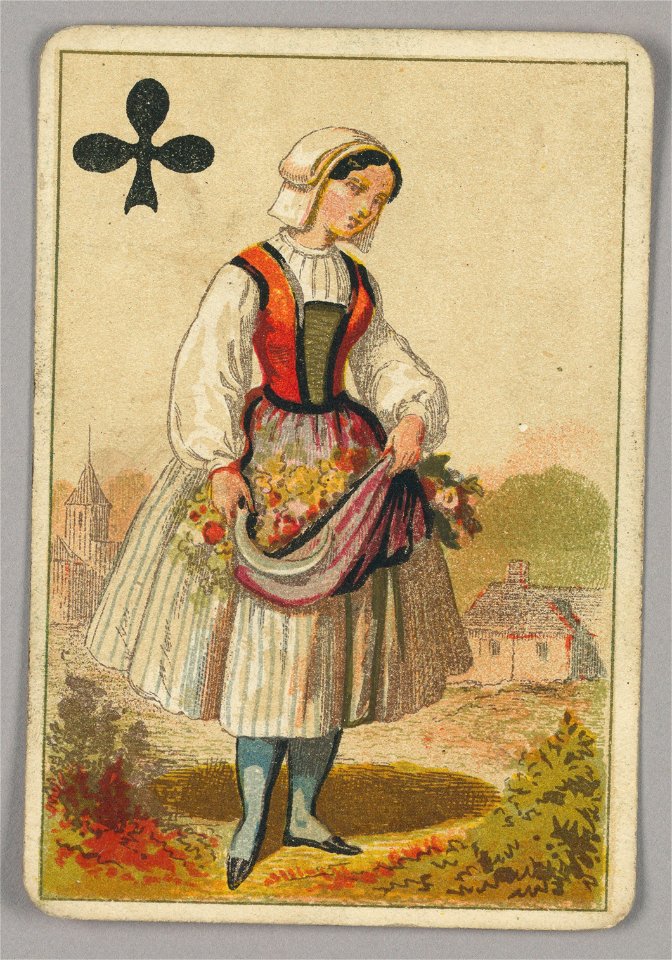 Playing Card, Queen of Clubs, late 19th century (CH 18405337)