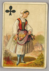 Playing Card, Queen of Clubs, late 19th century (CH 18405337)