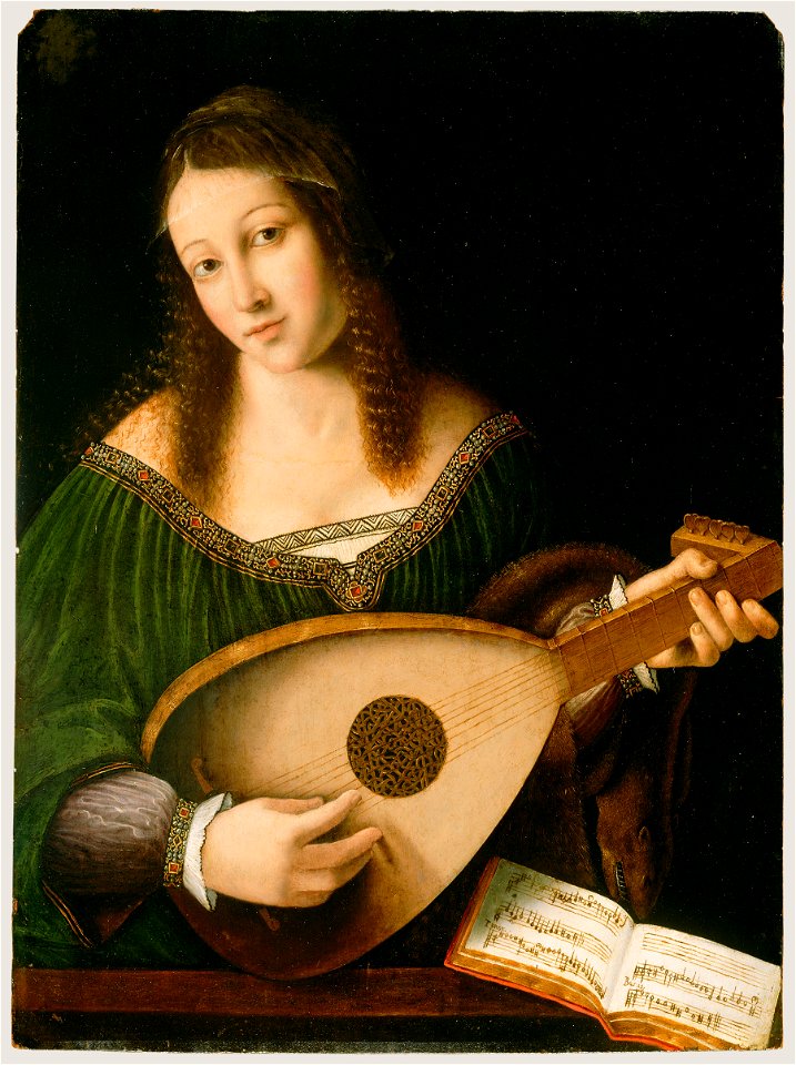 Playing-a-lute