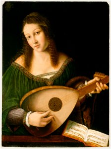 Playing-a-lute