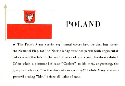 Pocket Guide of Uniform Insignia 1943 21 POLAND flag United Nations rank insignia (Prepared by United States Army) Author uncredited No known copyright Archive.org