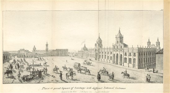 Plaza or great Square of Santiago Chile