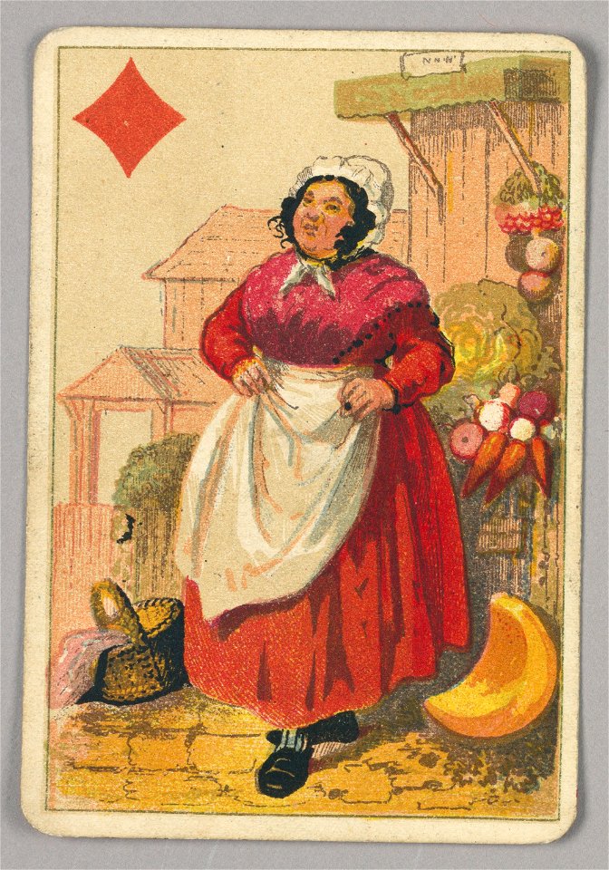Playing Card, Queen of Diamonds, late 19th century (CH 18405335)