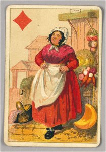 Playing Card, Queen of Diamonds, late 19th century (CH 18405335)