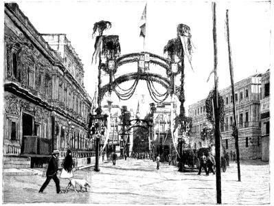 Plaza de San Francisco (octubre de 1892). Free illustration for personal and commercial use.