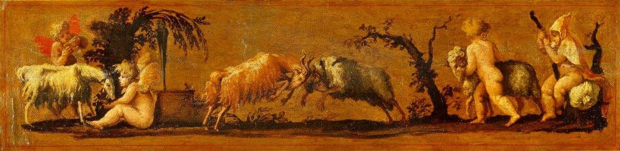 Polidoro da Caravaggio (c. 1495-1543) - Putti with Goats - RCIN 402884 - Royal Collection