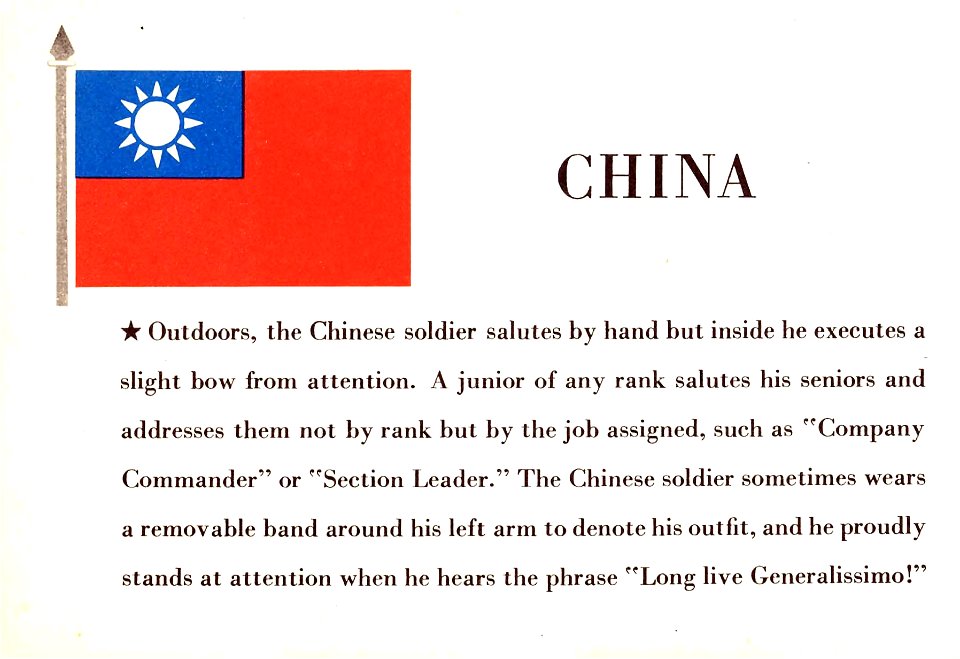 Pocket Guide of Uniform Insignia 1943 17 CHINA Flag United Nations rank insignia (Prepared by United States Army) Author uncredited No known copyright Archive.org