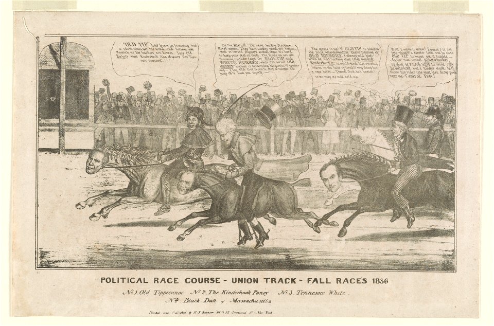 Political race course - Union Track - fall races 1836 LCCN2008661285