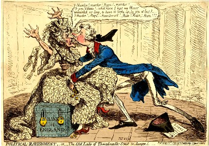 Political-ravishment, or the old lady of Threadneedle-street in danger! (BM 1868,0808.6633)