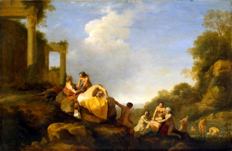 Poelenburgh, Cornelis van - Landscape with Diana and Callisto -17th c