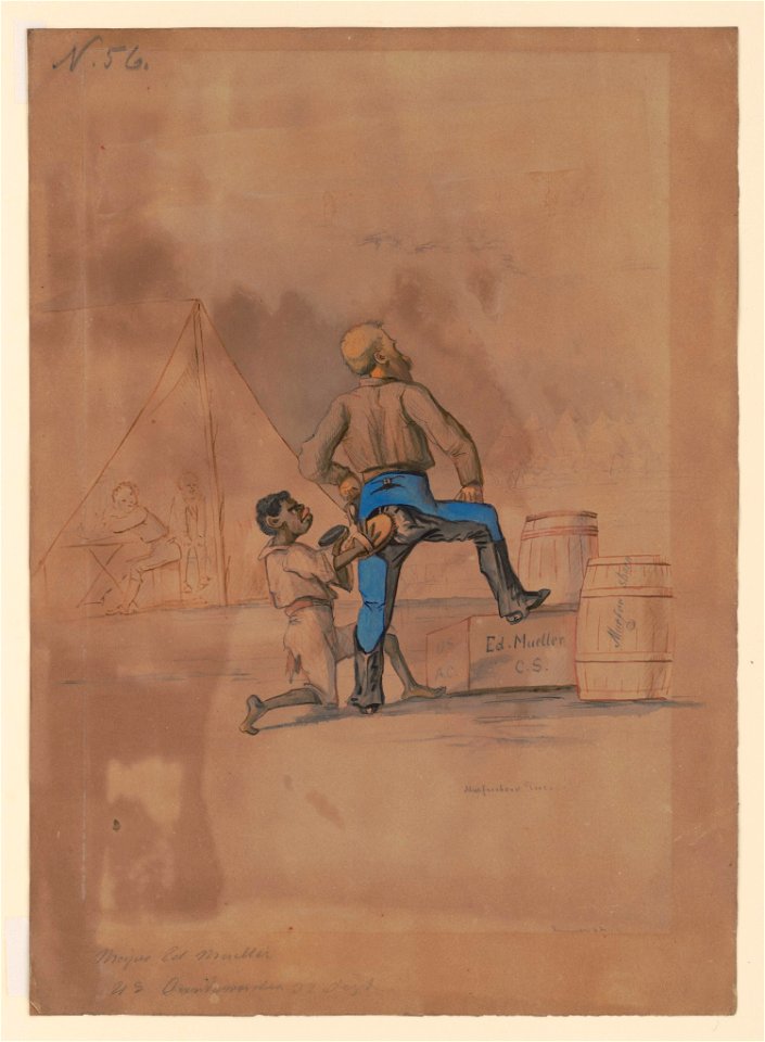 Polishing the General's britches, Major Ed Mueller, Murfreesboro, Tennessee LCCN2017646967