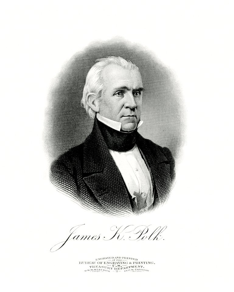 POLK, James-President (BEP eng portrait restored)