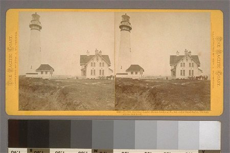 Point Arena Light-house, looking North, First Order Fixed Light, 153 feet above Sea Level