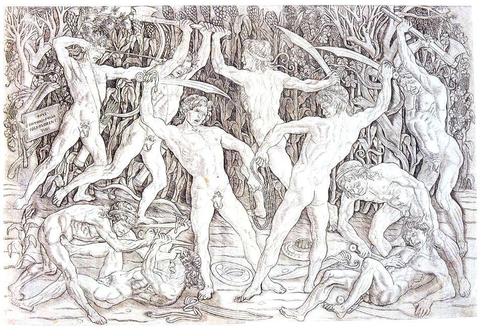 Pollaiuolo nude warriors in combat-1470-80-