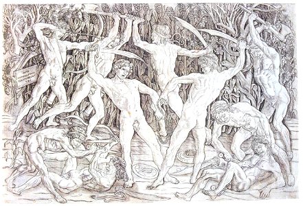 Pollaiuolo nude warriors in combat-1470-80-