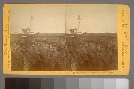 Point Arena Light-house, looking Northeast, First Order Fixed Light, 156 feet above Sea Level
