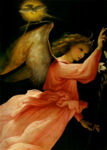 Polittico di Ponteranica, angelo annunciante