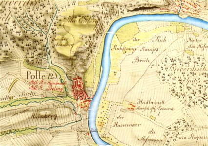 Polle Karte1783 Kurhannovesche Landesaufnahme