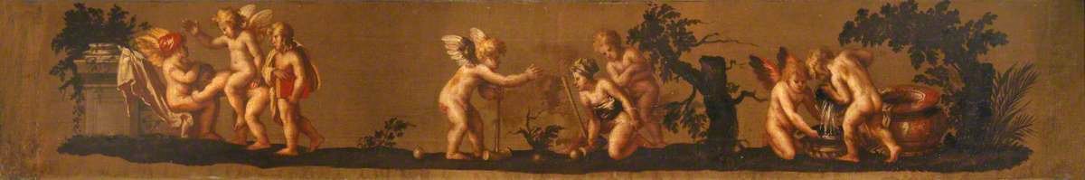Polidoro da Caravaggio (c.1499-c.1543) (after) - Cupids and Putti Playing Croquet and Other Games - 1140054 - National Trust