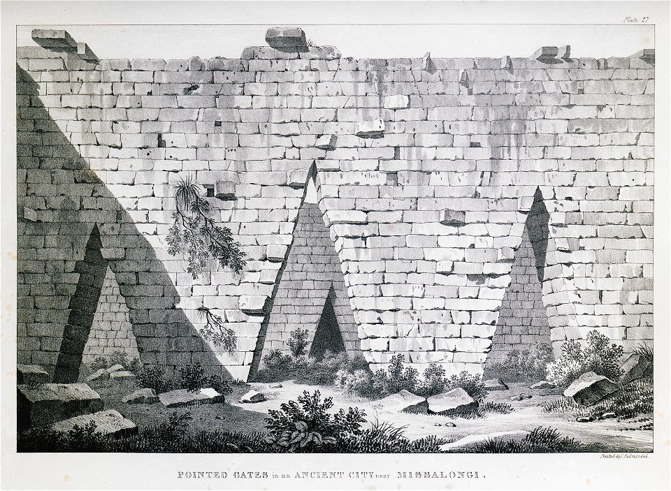 Pointed gates in an ancient city near Missalonghi - Dodwell Edward - 1834