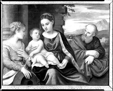 Polidoro da Lanciano - Holy Family with Saint Christina of Bolsena - 1944.34 - Fogg Museum