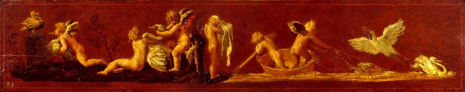 Polidoro da Caravaggio (c. 1495-1543) - Cupids with Swans - RCIN 402873 - Royal Collection