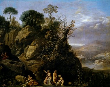 Poelenburch-baño de diana-prado