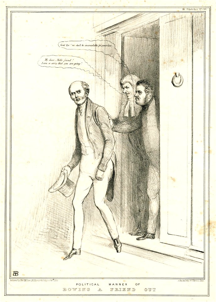 Political manner of bowing a friend out (BM 1857,1222.87)