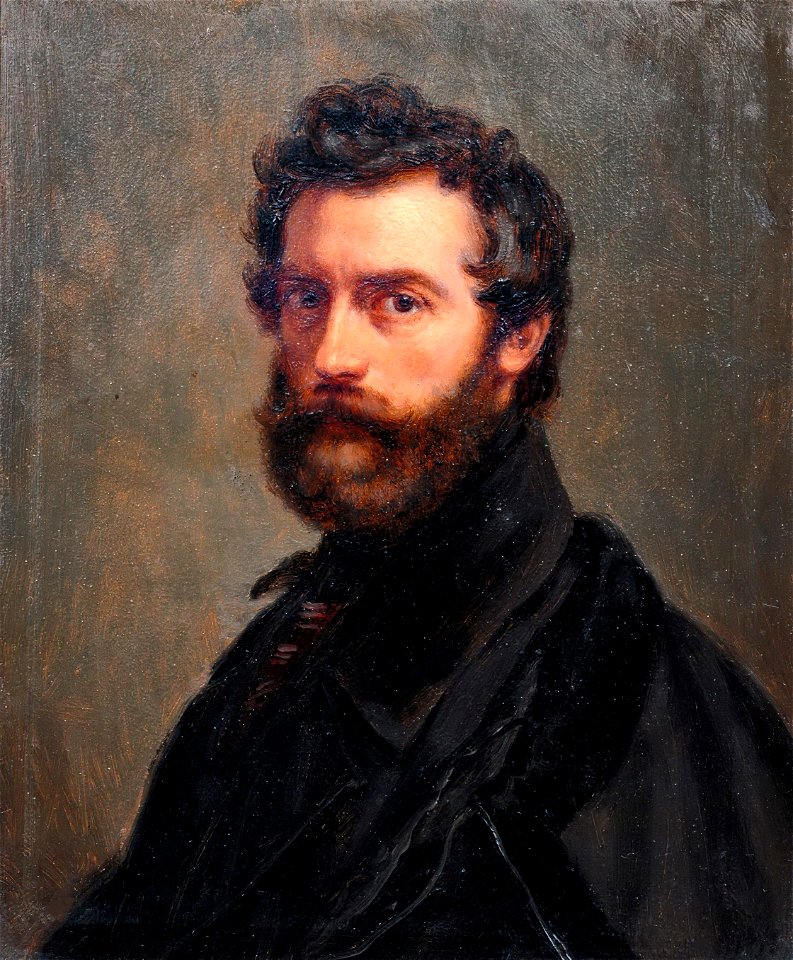 Heinrich Pommerencke - Porträt des Malers Karl Begas d. Ä. (Kopie nach dessen Selbstbildnis von 1848)