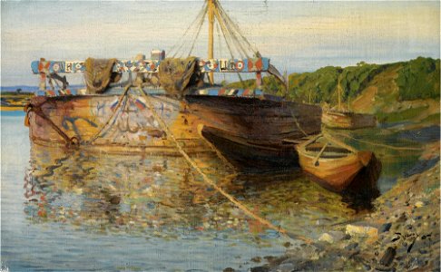 Василий Дмитриевич Поленов - Баржа на реке Оке