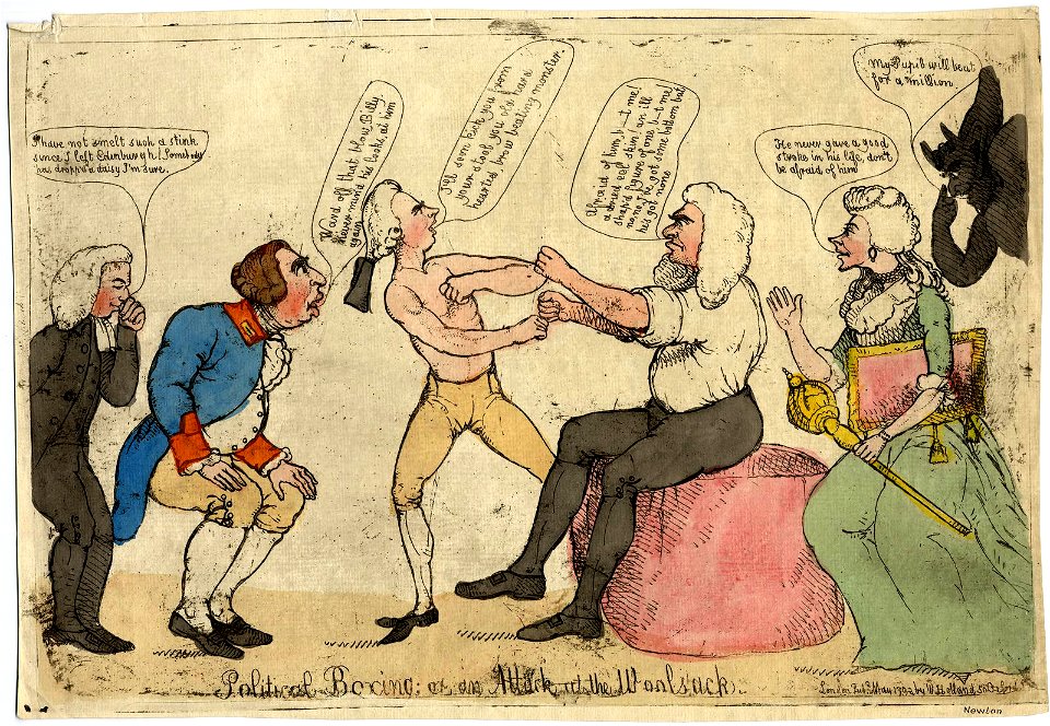 Political Boxing; or, an Attack at the Woolsack (BM 1868,0808.6207)