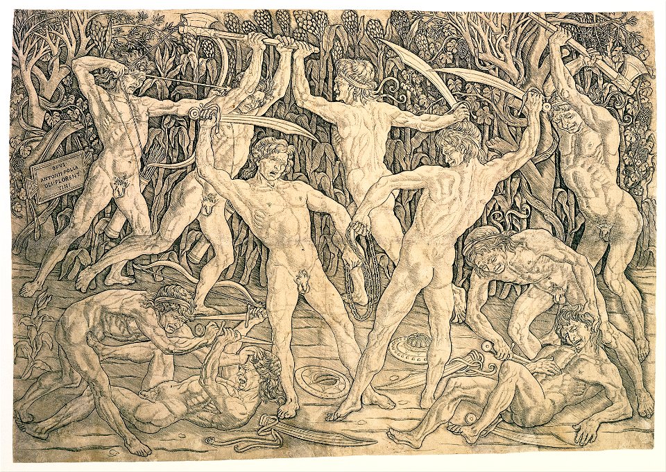 Antonio Pollaiuolo - Battle of the Nudes - Google Art Project (CAH0xbSFiSpKkg)